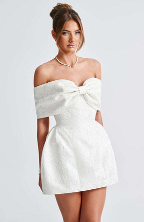 Raquel Mini Dress - Ivory Ryvelle