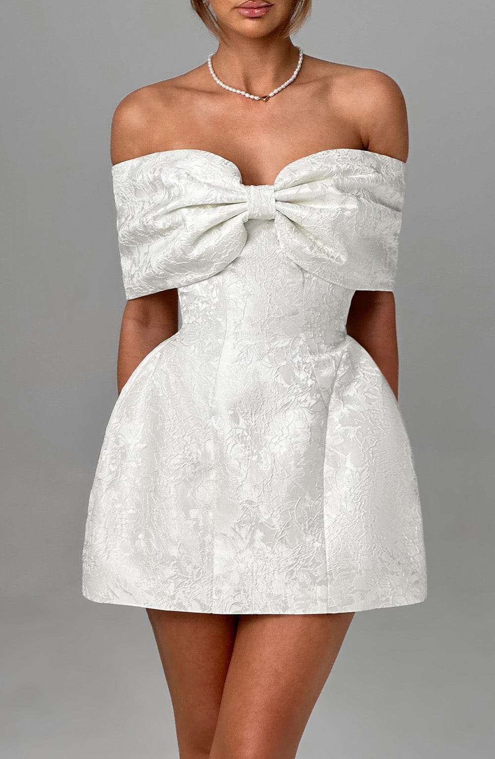 Raquel Mini Dress - Ivory Ryvelle