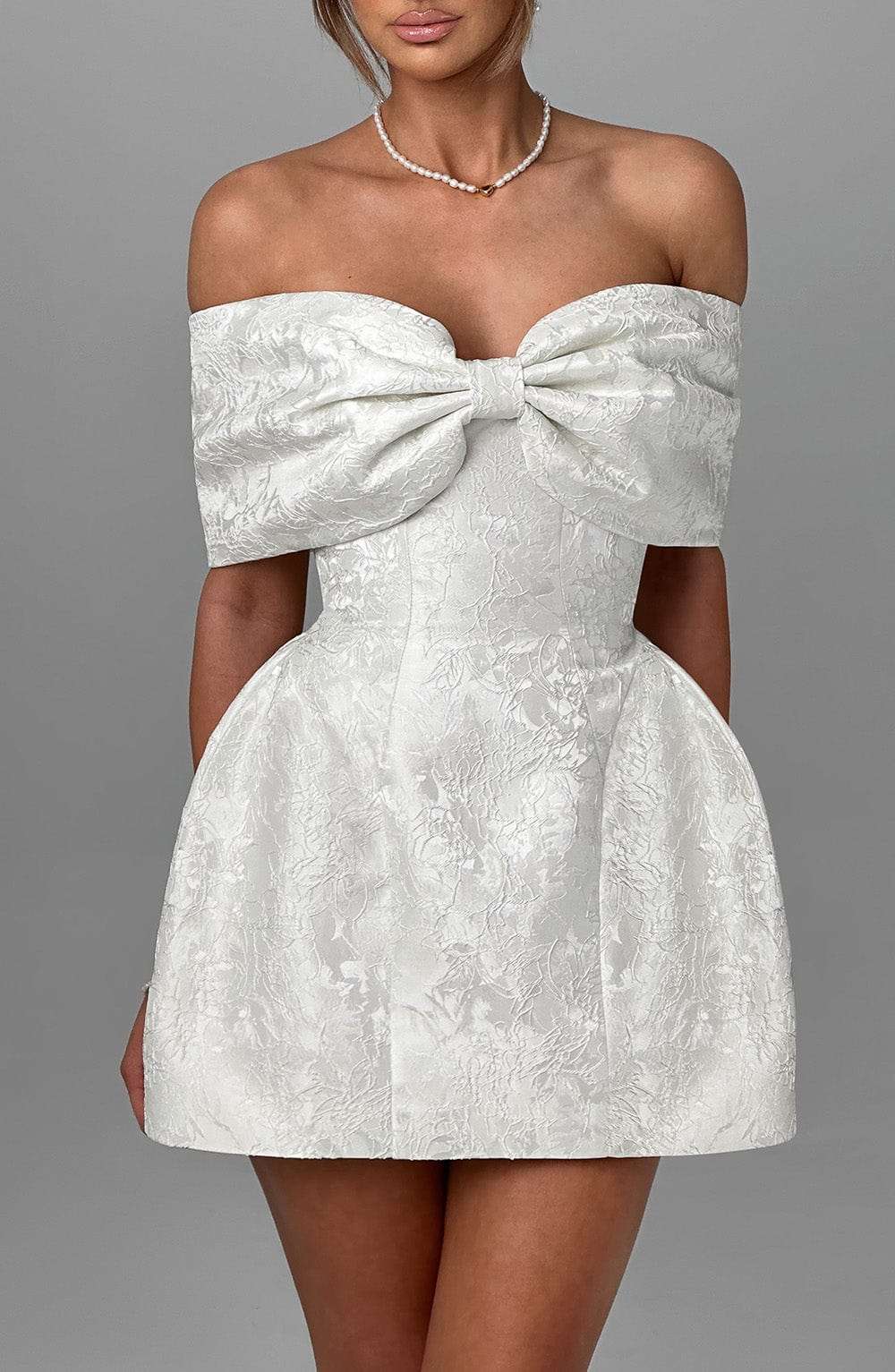 Raquel Mini Dress - Ivory Ryvelle