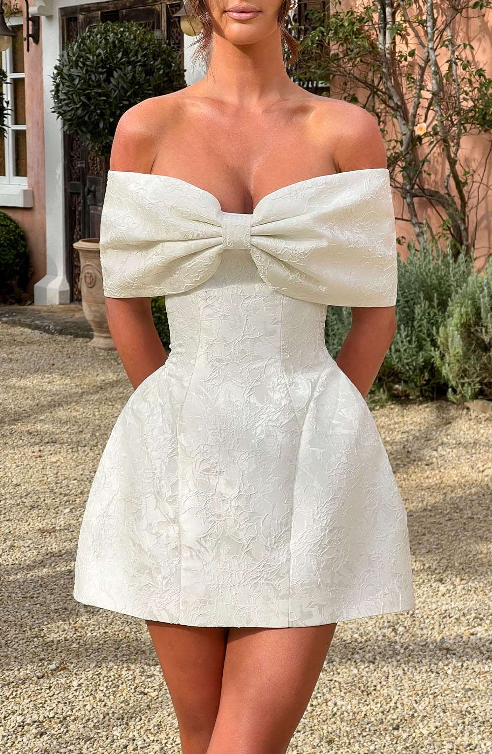 Raquel Mini Dress - Ivory Ryvelle