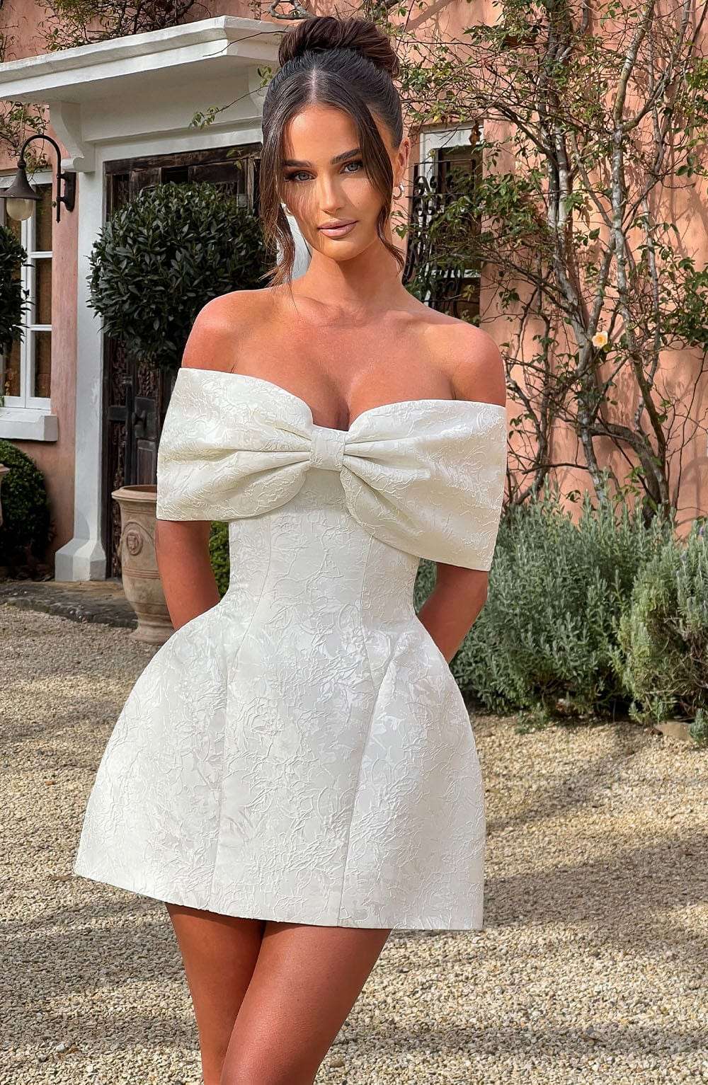 Raquel Mini Dress - Ivory Ryvelle