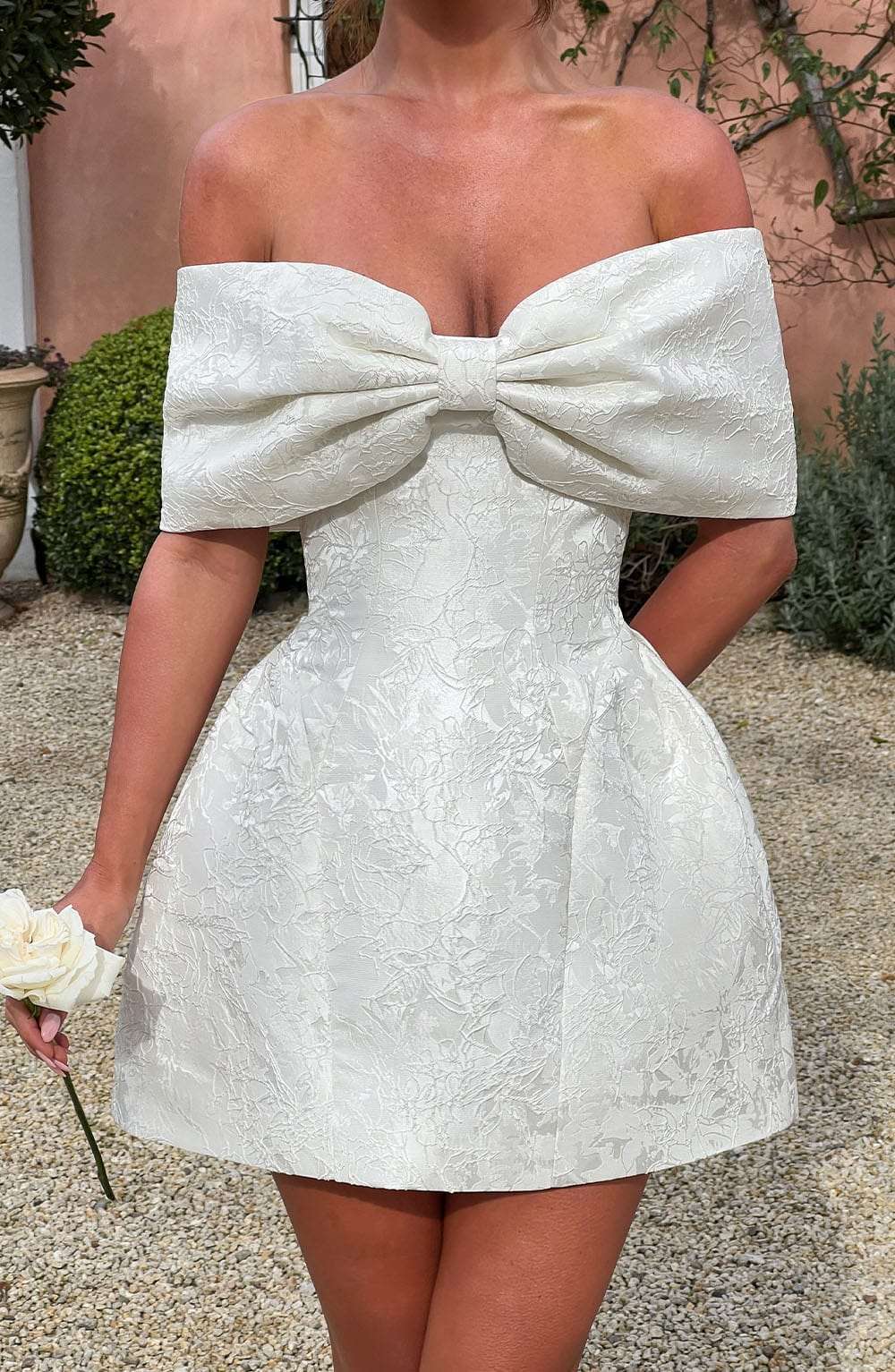 Raquel Mini Dress - Ivory Ryvelle