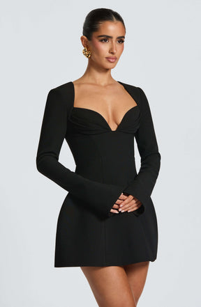 Regina Mini Dress - Black Ryvelle