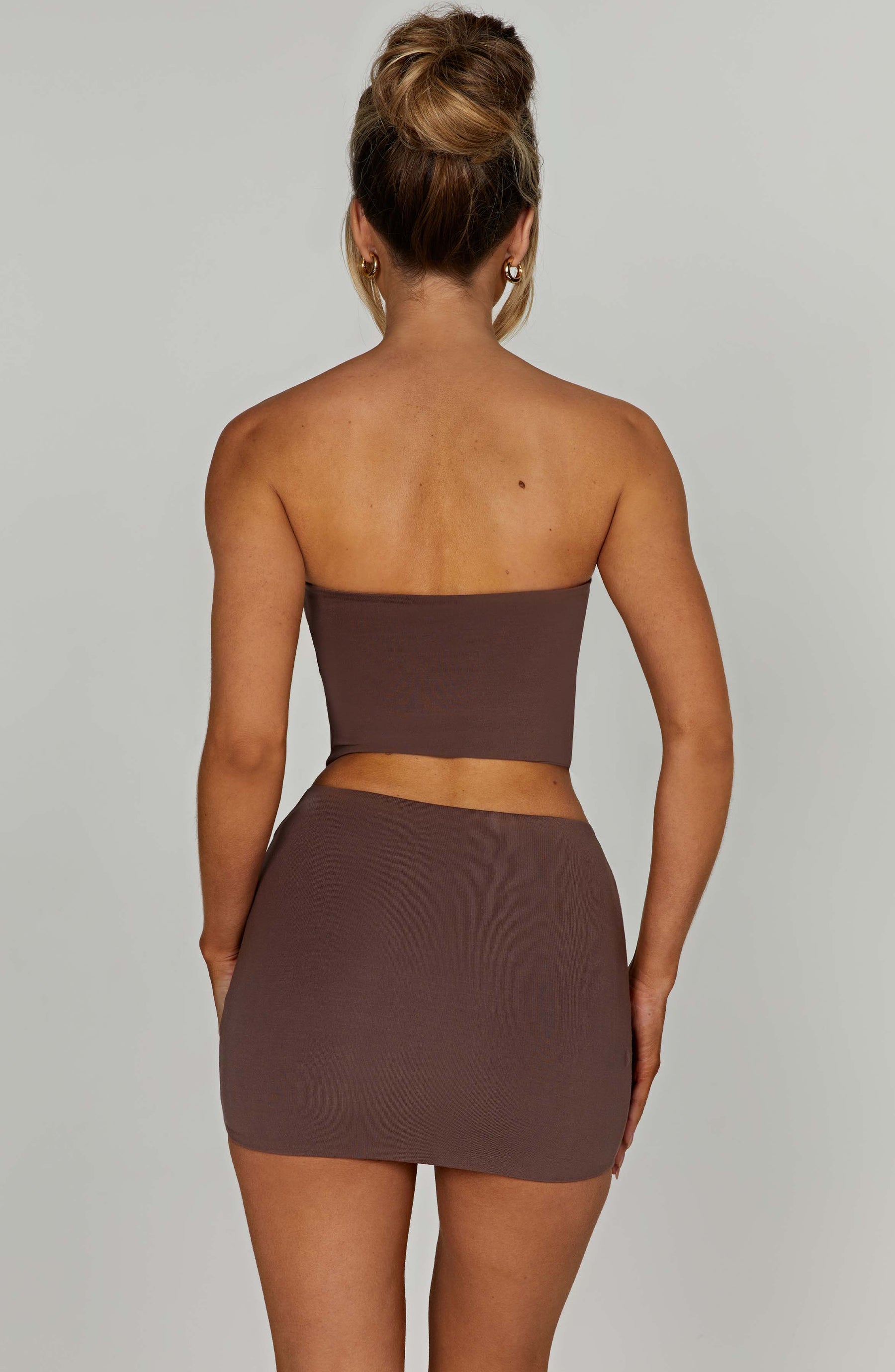 Rein Mini Skirt - Chocolate Ryvelle