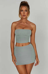 Rein Mini Skirt - Steel Ryvelle