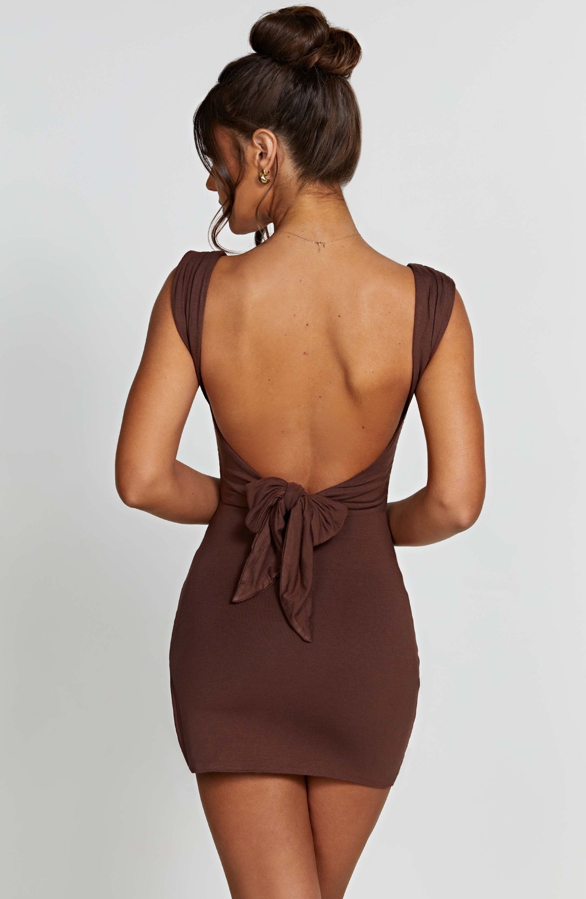 Ria Mini Dress - Chocolate Ryvelle
