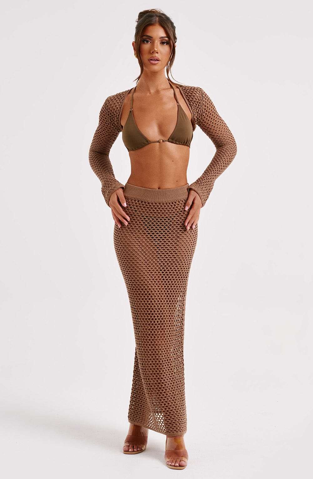 Riella Maxi Skirt - Chocolate Ryvelle