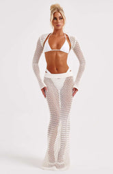 Riella Maxi Skirt - White Ryvelle