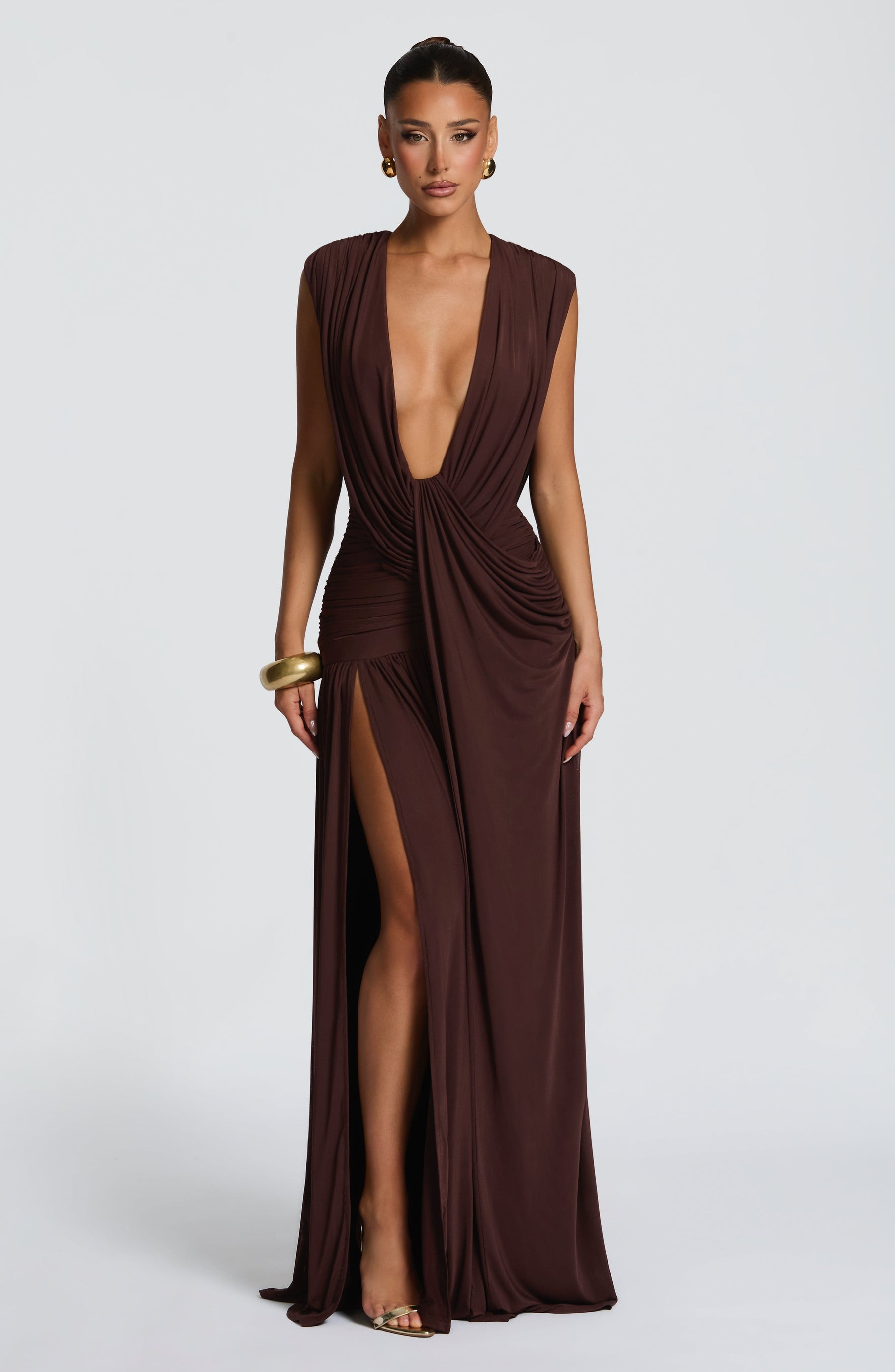 Romilly Gown - Plum Brown Ryvelle