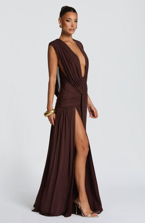Romilly Gown - Plum Brown Ryvelle