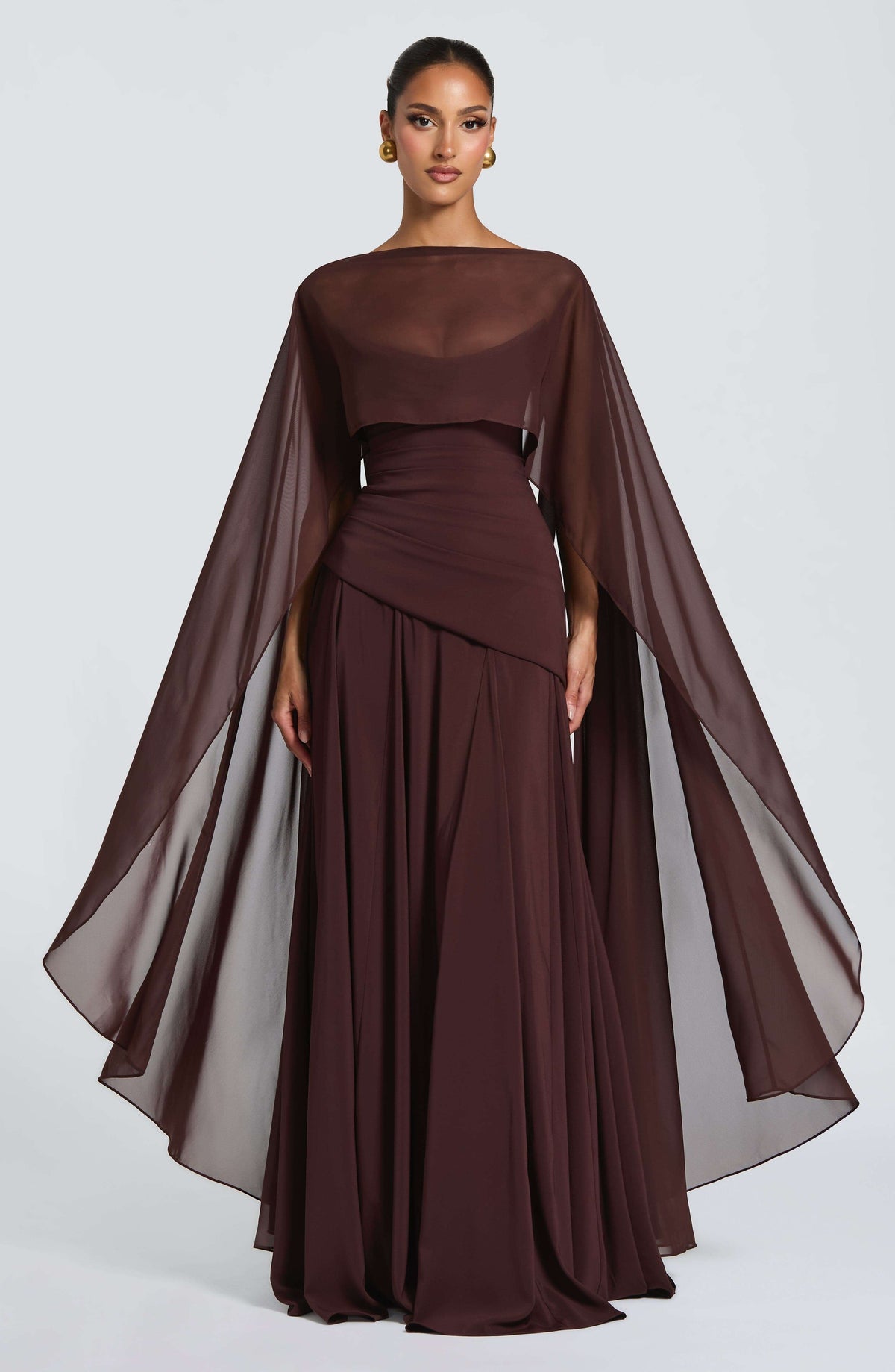 Romy Cape - Plum Brown Ryvelle