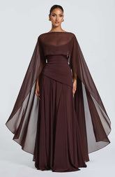 Romy Cape - Plum Brown Ryvelle