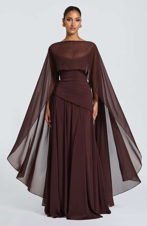 Romy Cape - Plum Brown Ryvelle