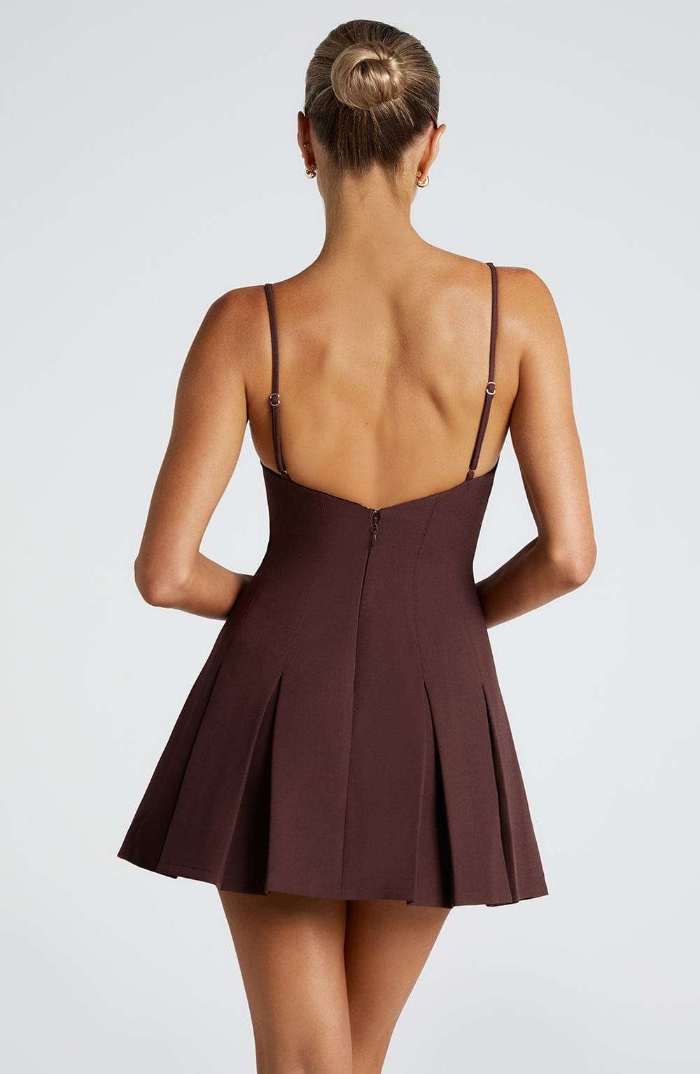 Rory Mini Dress - Plum Brown Ryvelle