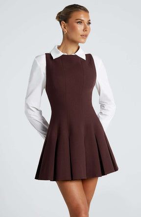 Rory Mini Dress - Plum Brown Ryvelle