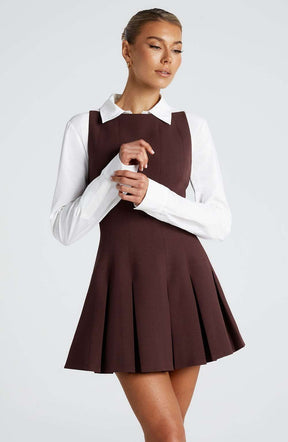 Rory Mini Dress - Plum Brown Ryvelle