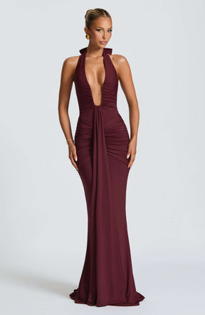 Rosetta Maxi Dress - Cherry Lacquer Ryvelle
