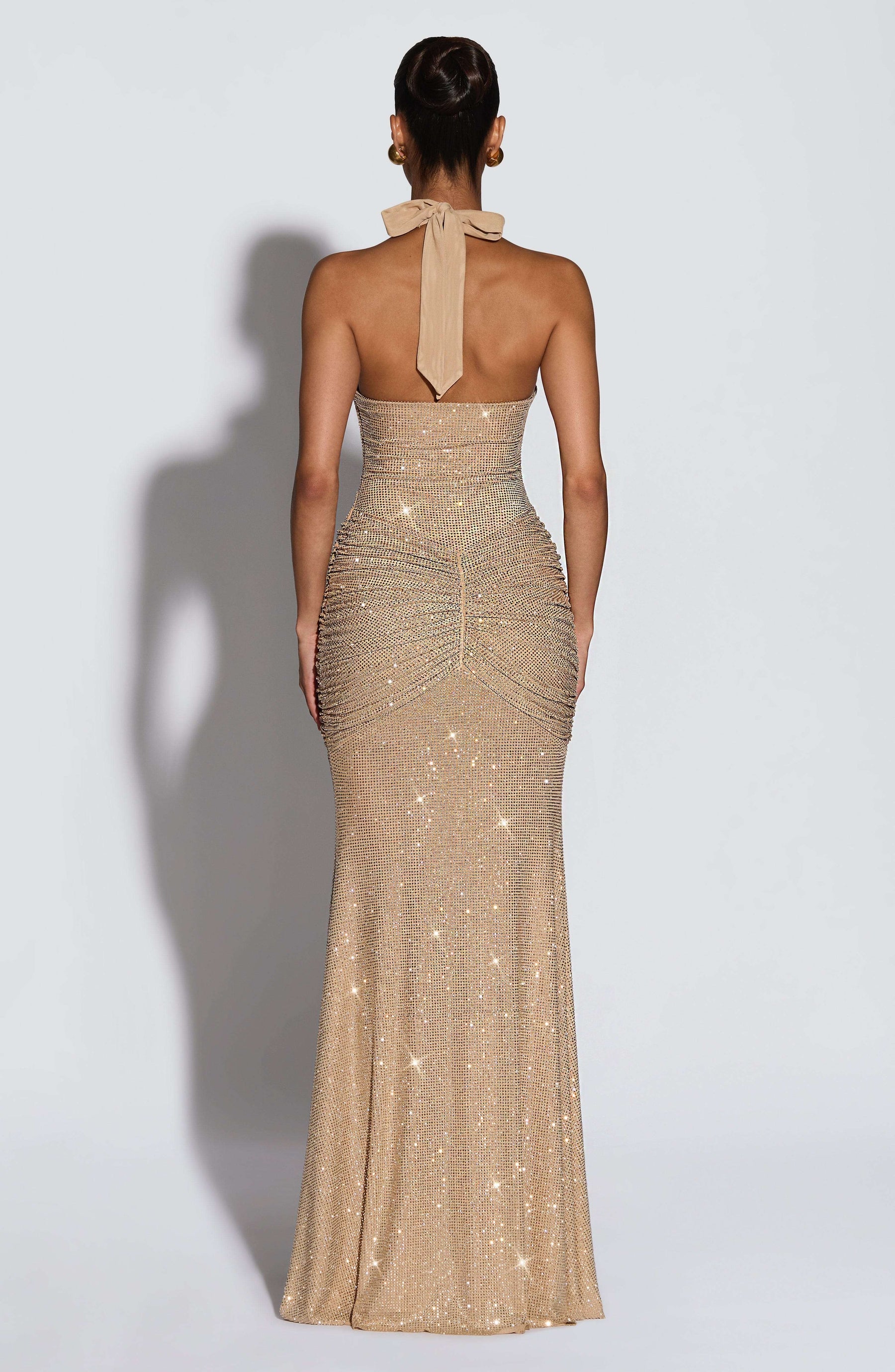 Rosetta Maxi Dress - Gold Sparkle Ryvelle