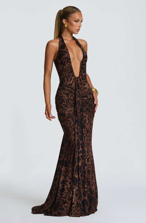 Rosetta Maxi Dress - Leopard Print Ryvelle