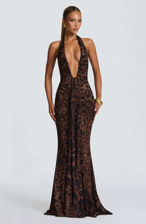 Rosetta Maxi Dress - Leopard Print Ryvelle