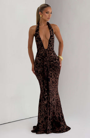 Rosetta Maxi Dress - Leopard Print Ryvelle
