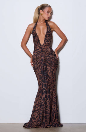 Rosetta Maxi Dress - Leopard Print Ryvelle