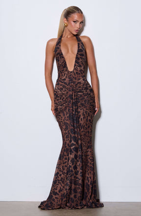 Rosetta Maxi Dress - Leopard Print Ryvelle
