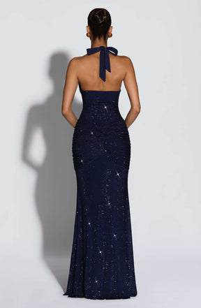 Rosetta Maxi Dress - Navy Sparkle Ryvelle