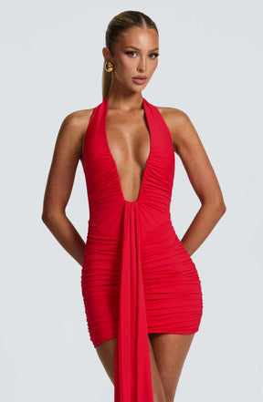 Rosetta Mini Dress - Red Ryvelle