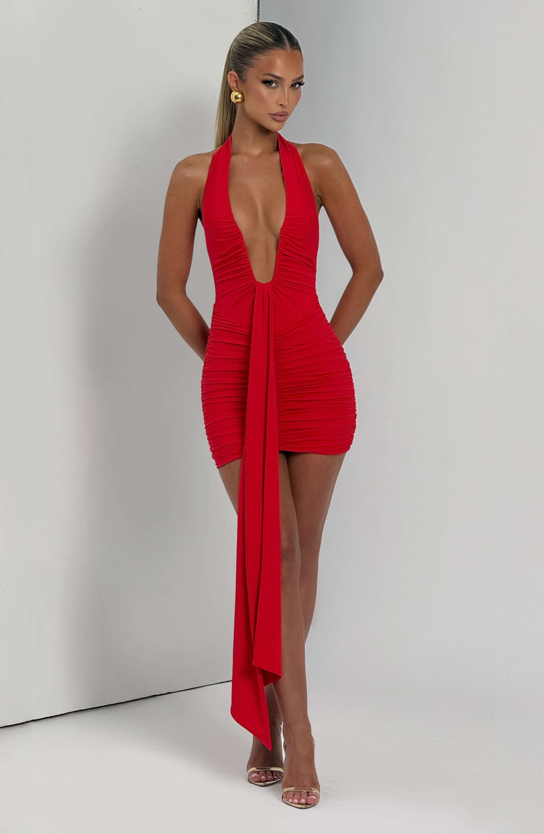 Rosetta Mini Dress - Red Ryvelle