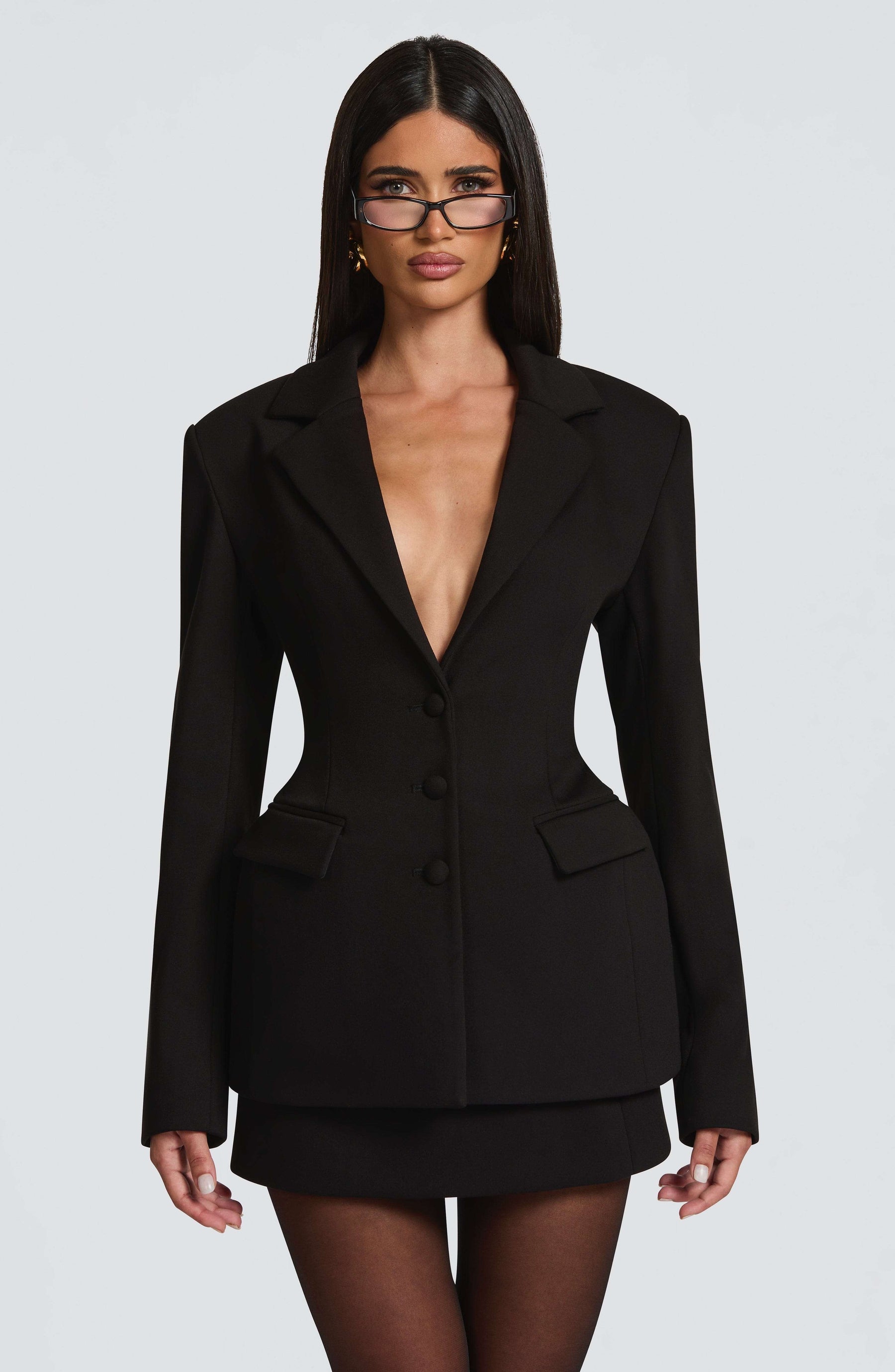 Rowena Blazer - Black Ryvelle
