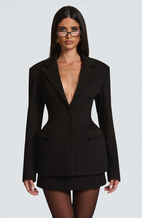 Rowena Blazer - Black Ryvelle