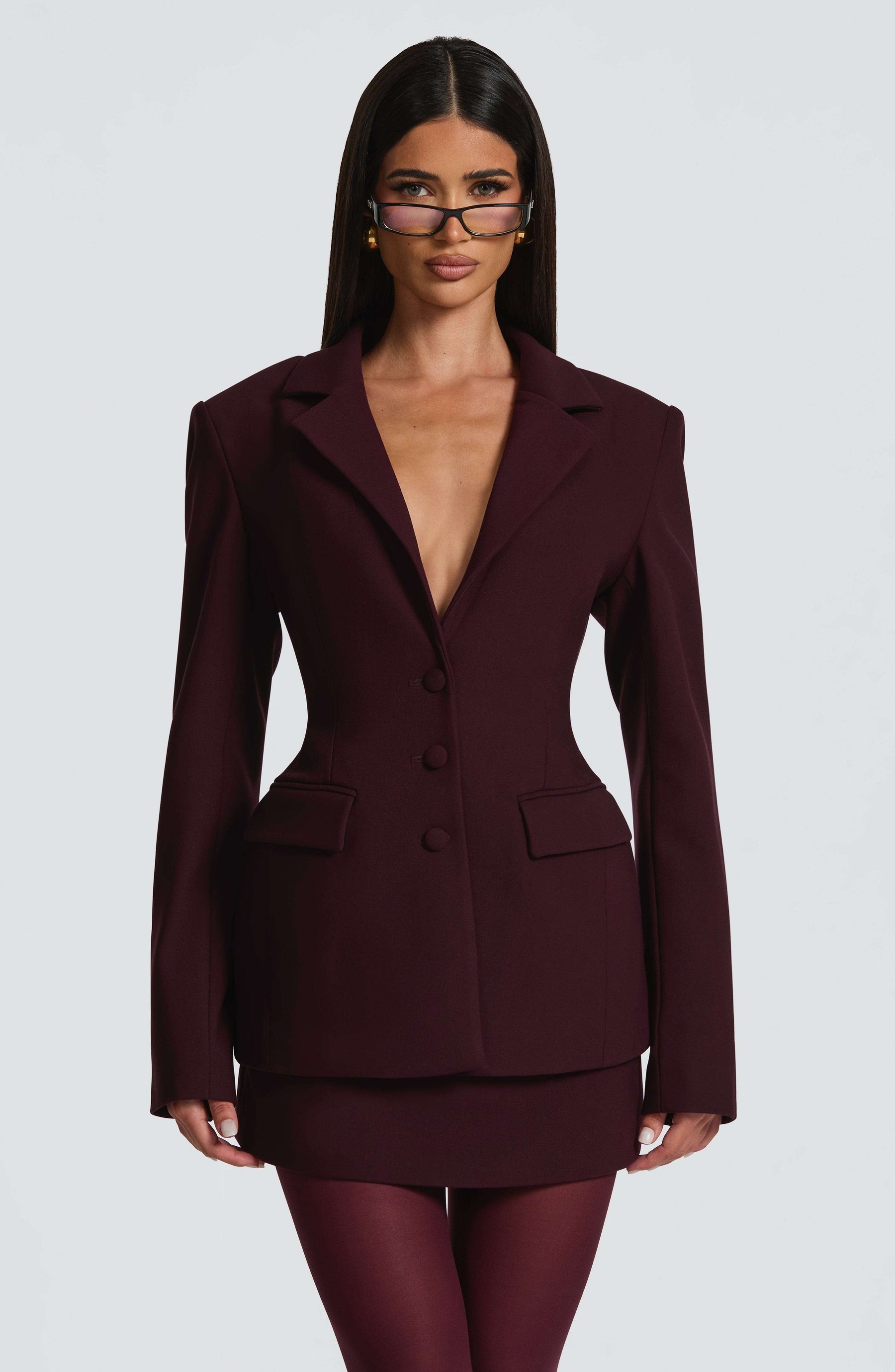 Rowena Blazer - Plum Ryvelle