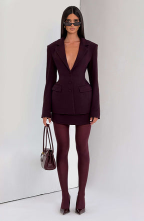 Rowena Blazer - Plum Ryvelle