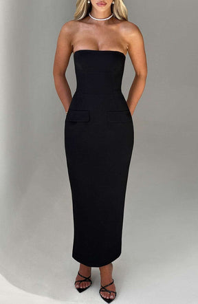 Roxanne Midaxi Dress - Black Ryvelle