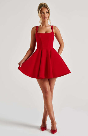 Rue Mini Dress - Red Ryvelle