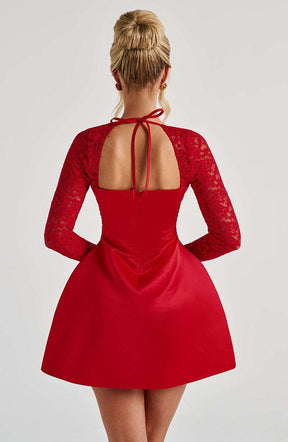 Sadie Mini Dress - Red Ryvelle
