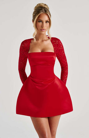 Sadie Mini Dress - Red Ryvelle