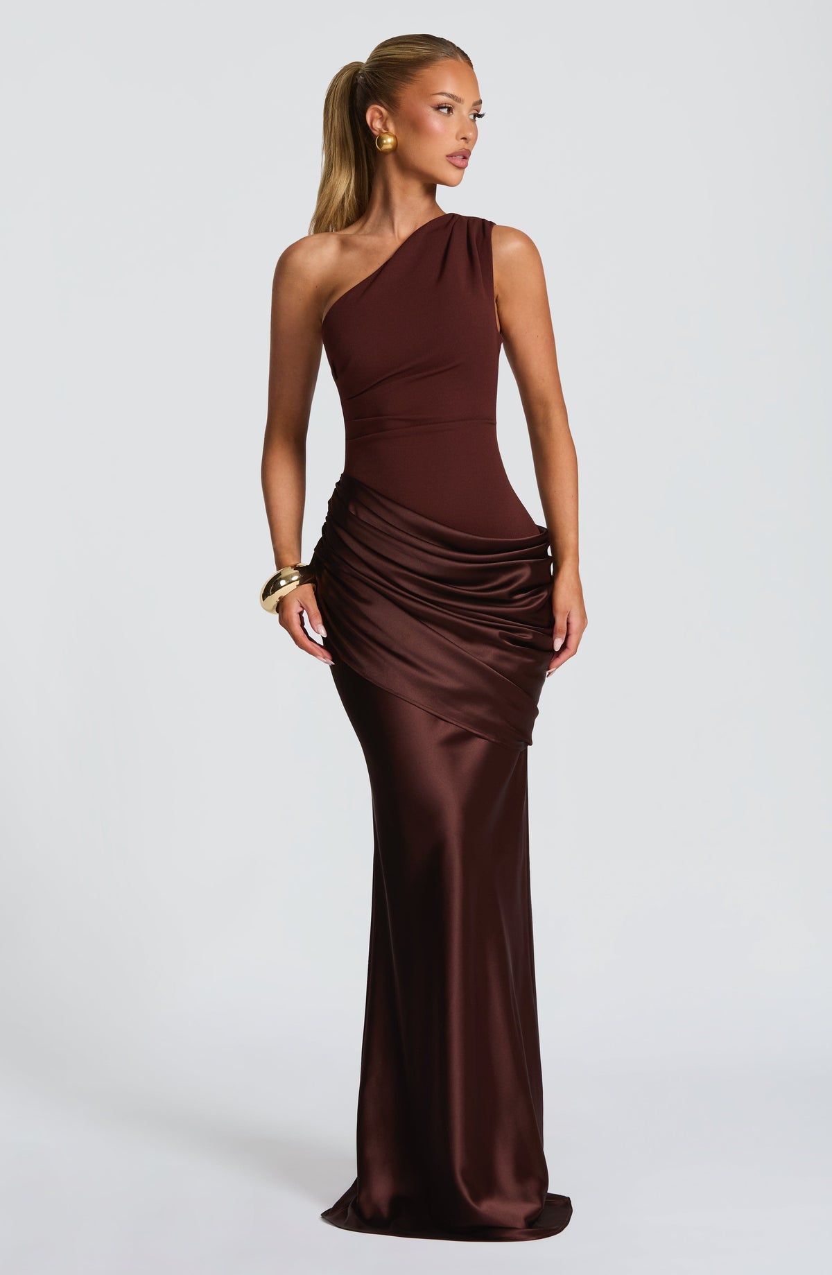Robe longue Sadona - Brun Prune