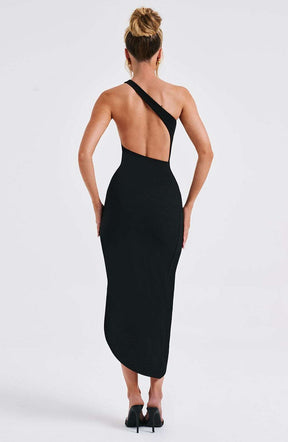 Saffira Midi Dress - Black Ryvelle