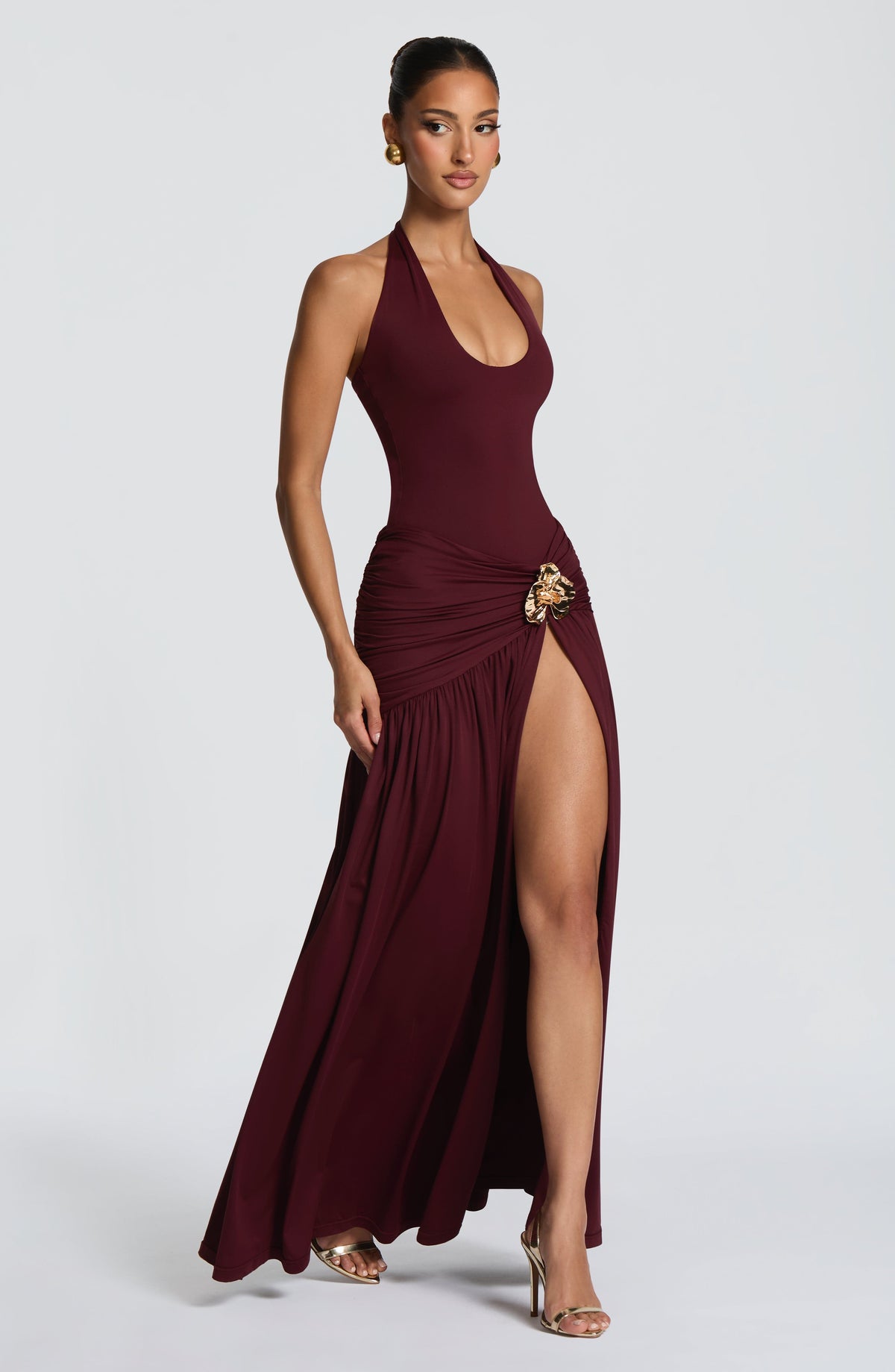 Saira Maxi Skirt - Cherry Lacquer Ryvelle
