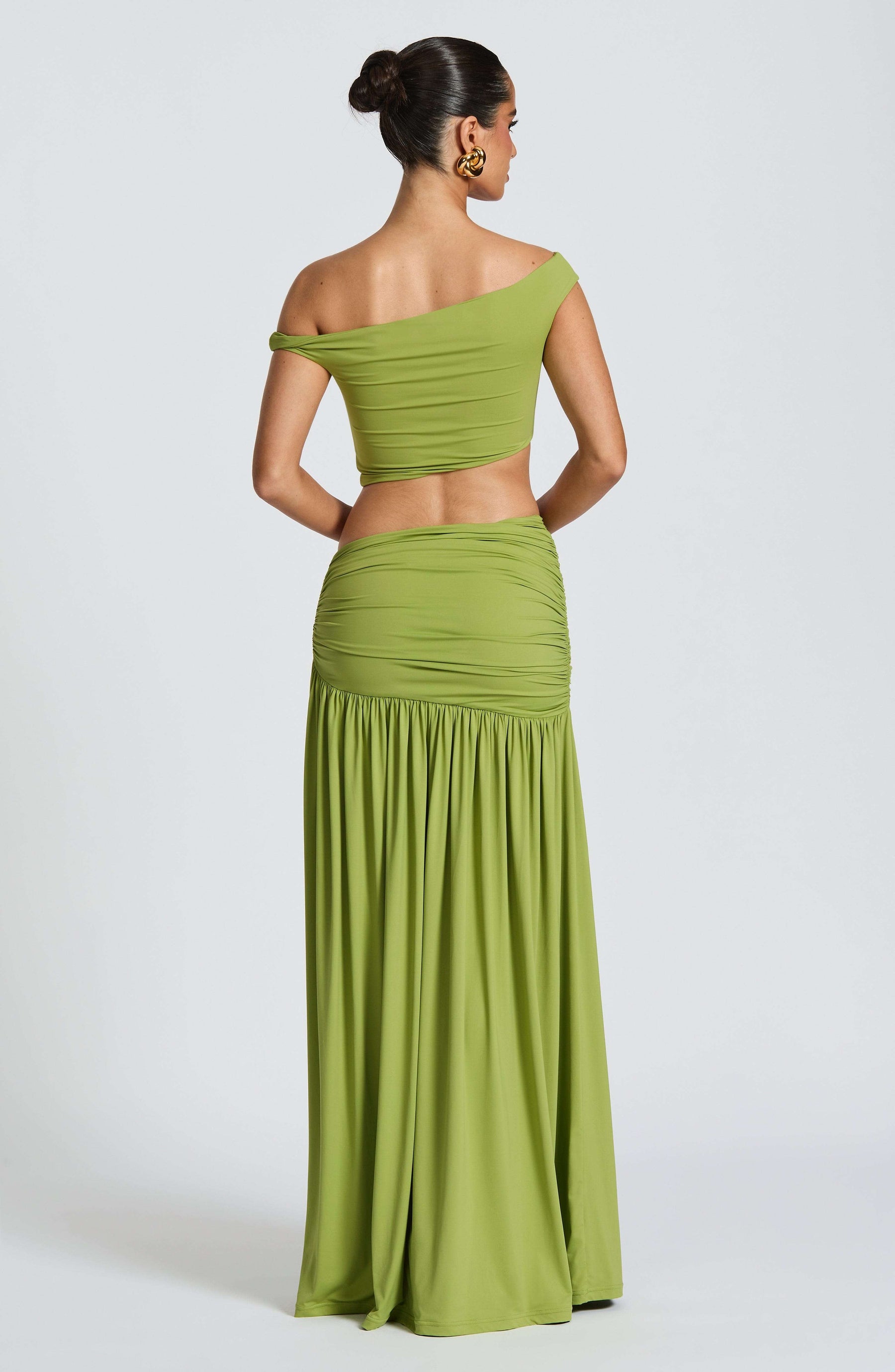Saira Maxi Skirt - Olive Ryvelle