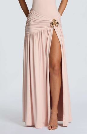 Saira Maxi Skirt - Soft Blush Ryvelle
