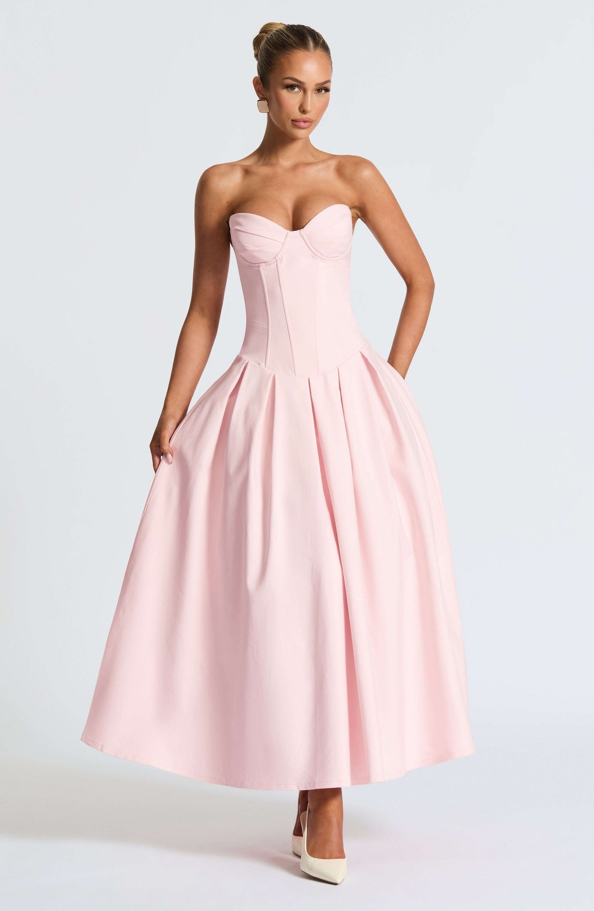 Salma Midi Dress - Blush Ryvelle