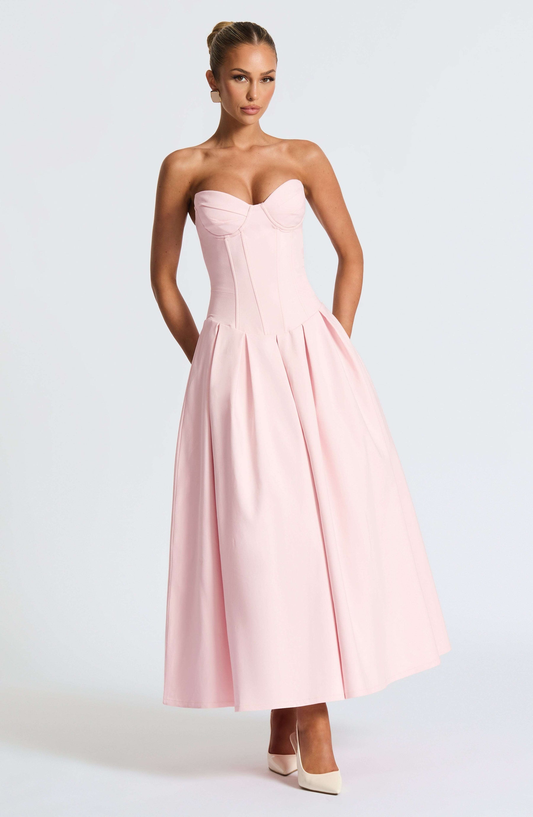 Salma Midi Dress - Blush Ryvelle