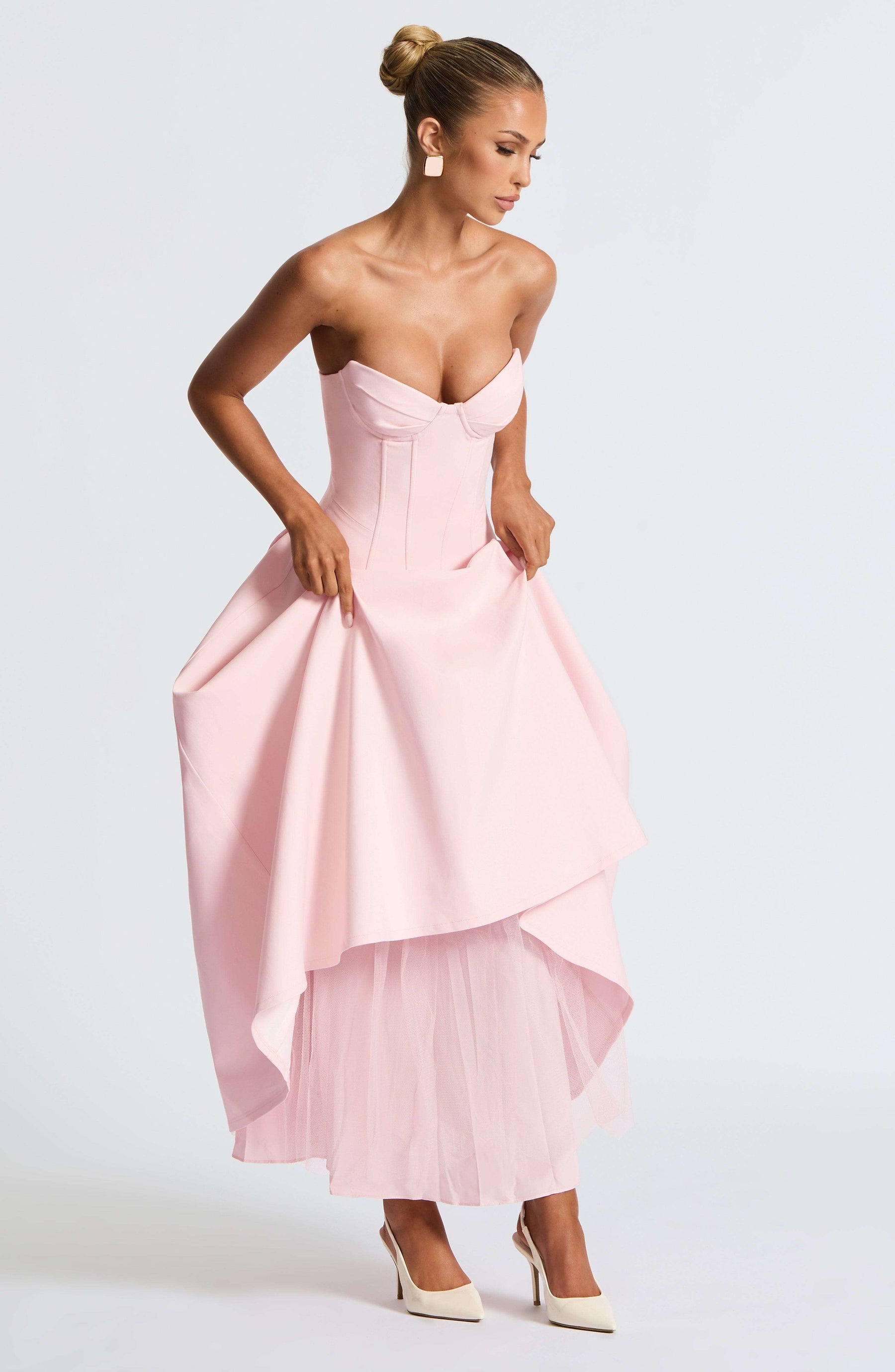 Salma Midi Dress - Blush Ryvelle