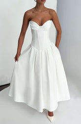 Salma Midi Dress - Ivory Ryvelle