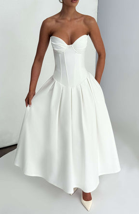 Salma Midi Dress - Ivory Ryvelle