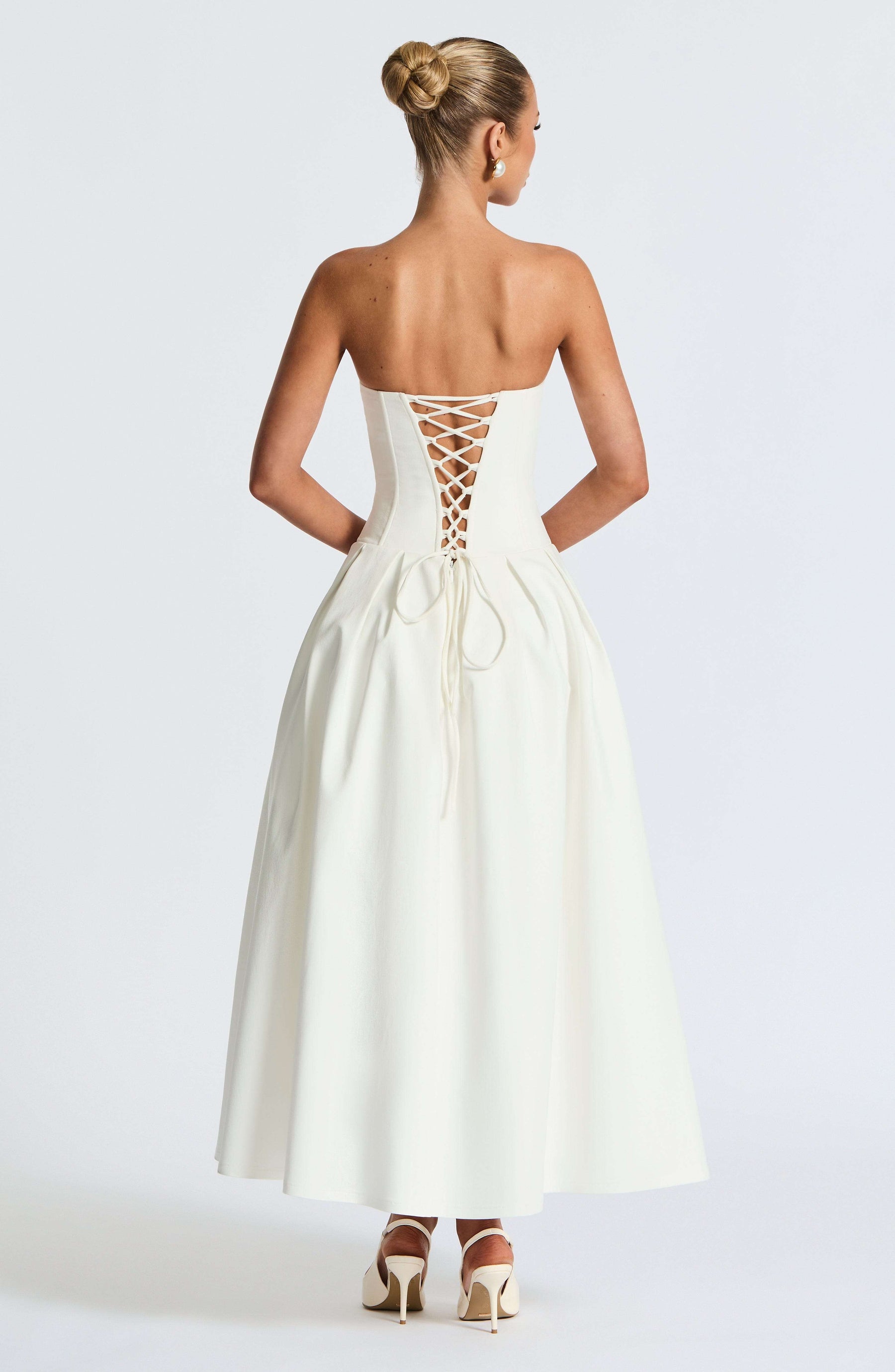 Salma Midi Dress - Ivory Ryvelle
