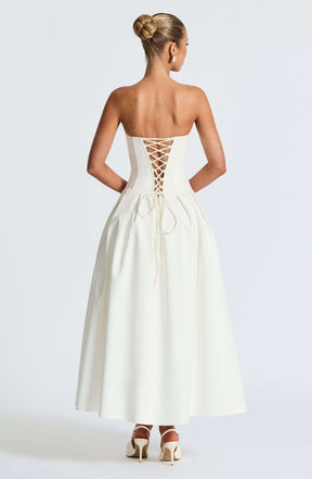 Salma Midi Dress - Ivory Ryvelle